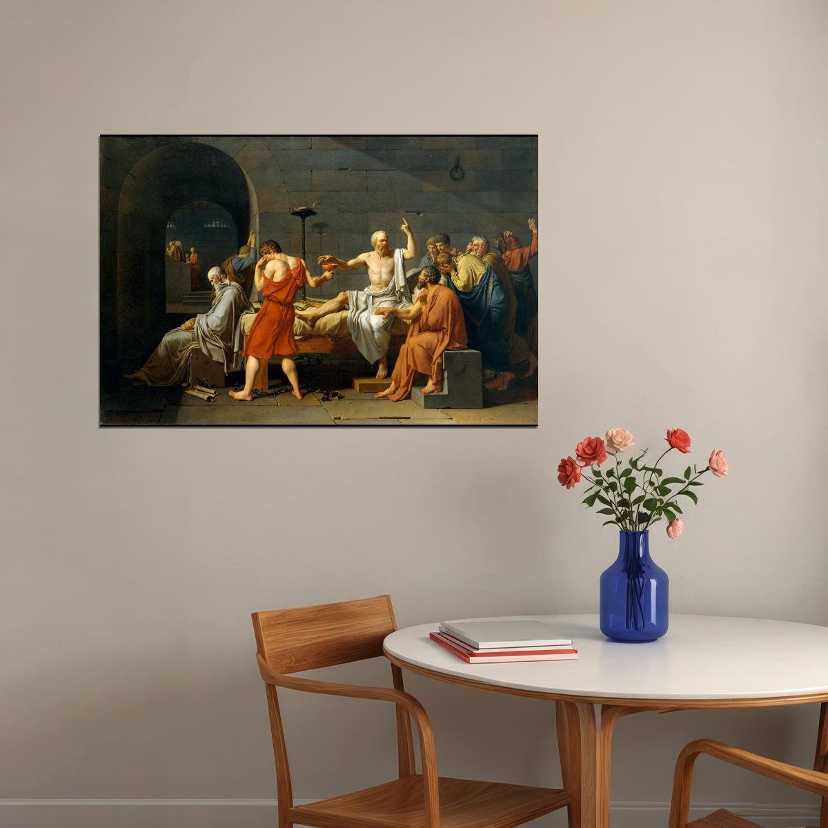 The Death Of Socrates Artwork Poster Iconic Classical Painting Art Print - xonomax
