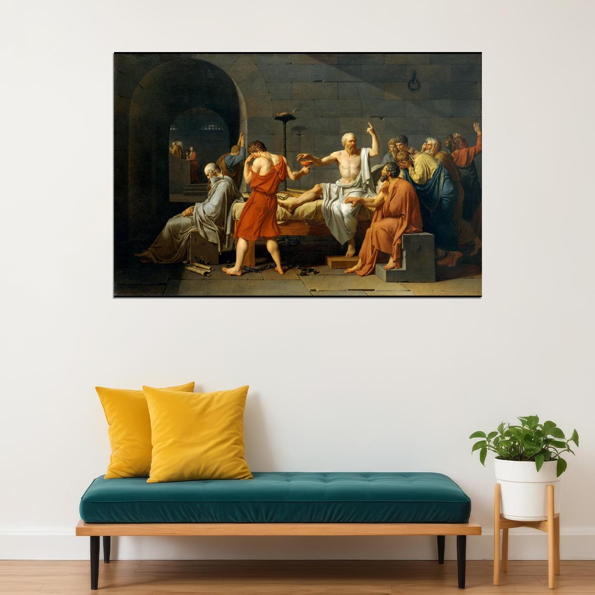 The Death Of Socrates Artwork Poster Iconic Classical Painting Art Print - xonomax