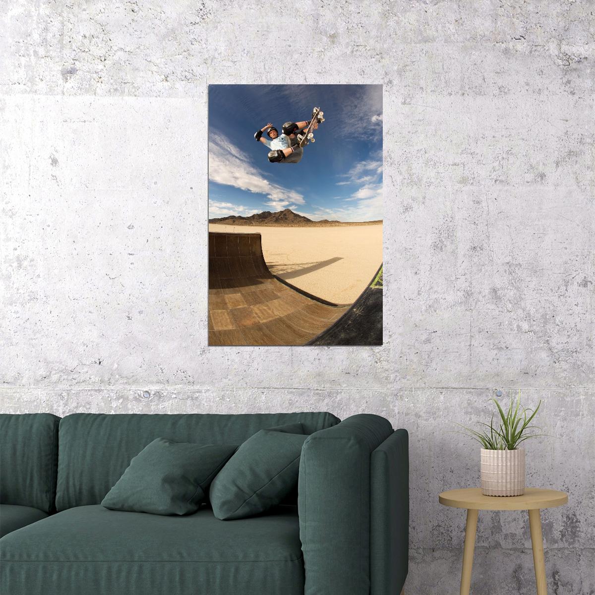 Tony Hawk Poster Iconic Skateboarding Legend Inspirational Extreme Sports Print