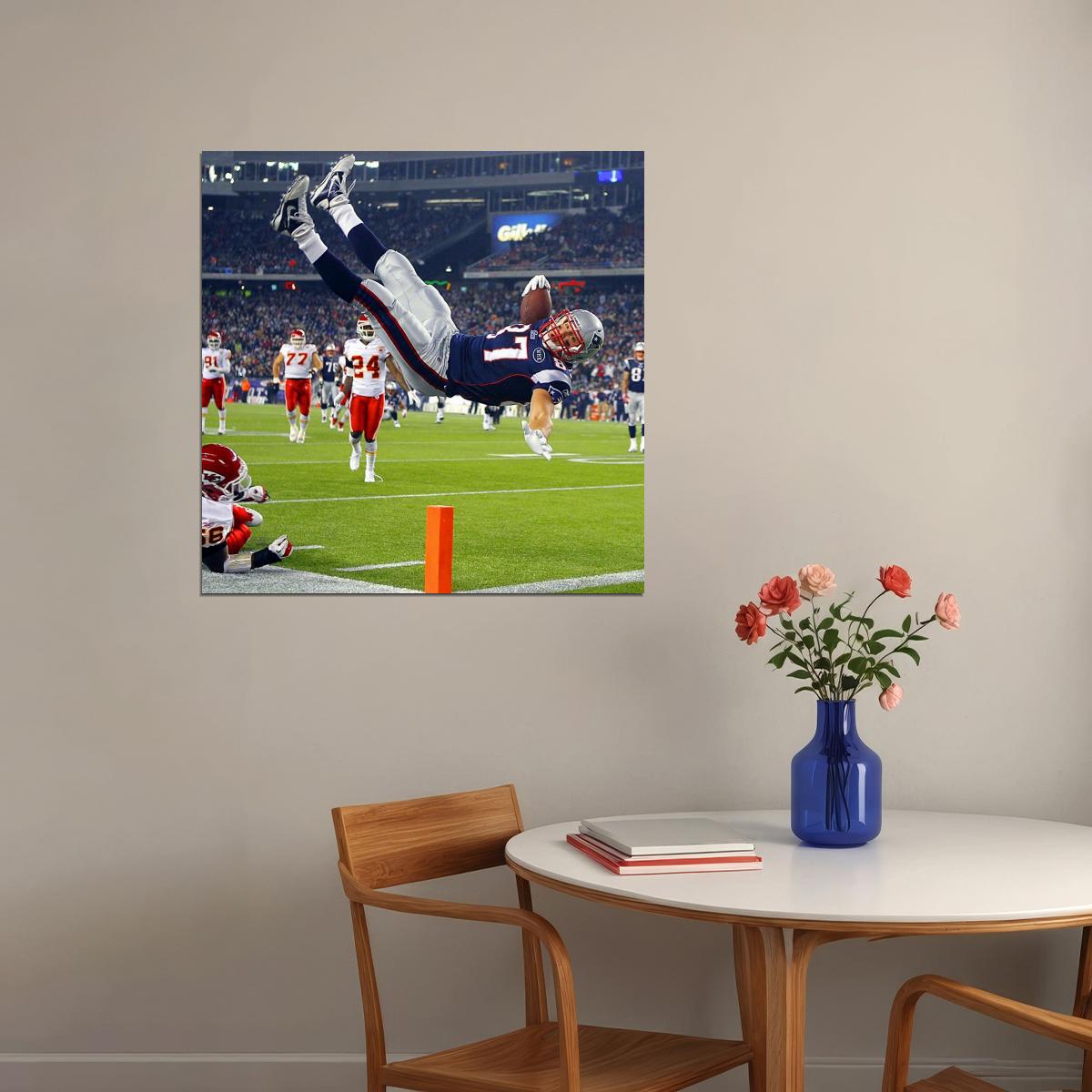 Rob Gronkowski Nfl Poster Famous Football Player Motivational Sports Print