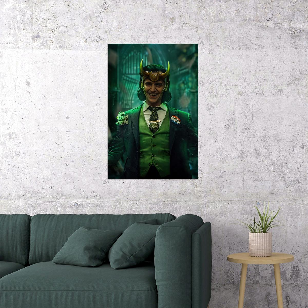 Asgard's Loki Poster Marvel Comics Supervillain Wall Art Comic Book And Movie Print