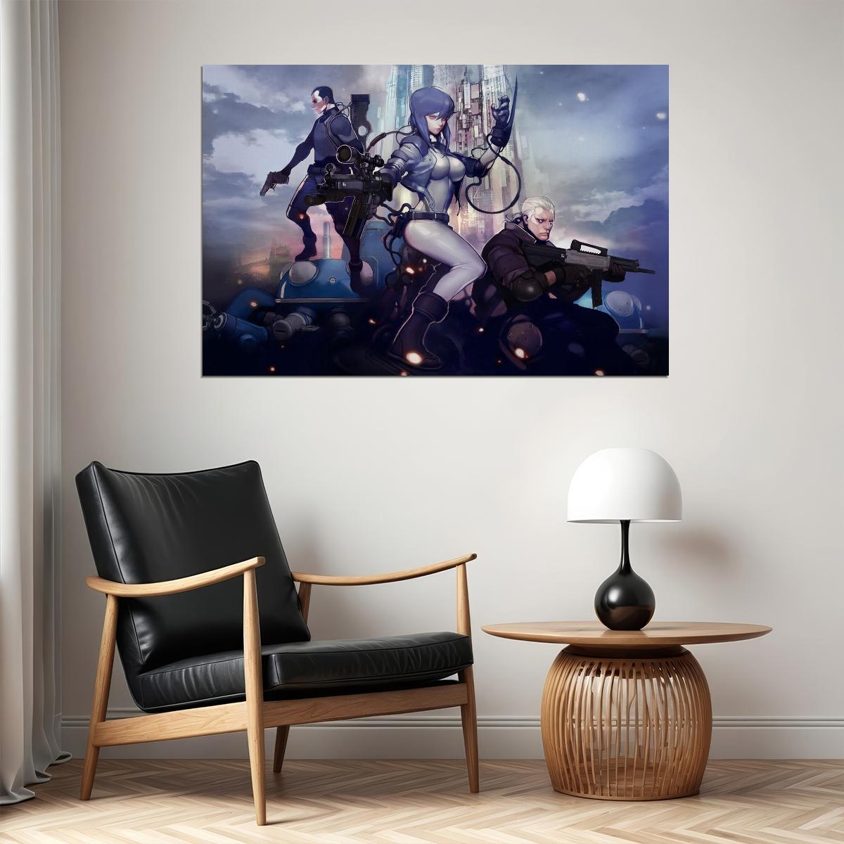 Ghost In The Shell Anime Poster Sci-fi Manga Art Cyberpunk Print