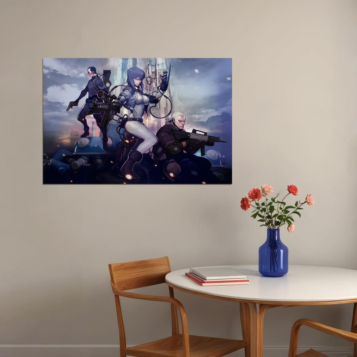 Ghost In The Shell Anime Poster Sci-fi Manga Art Cyberpunk Print