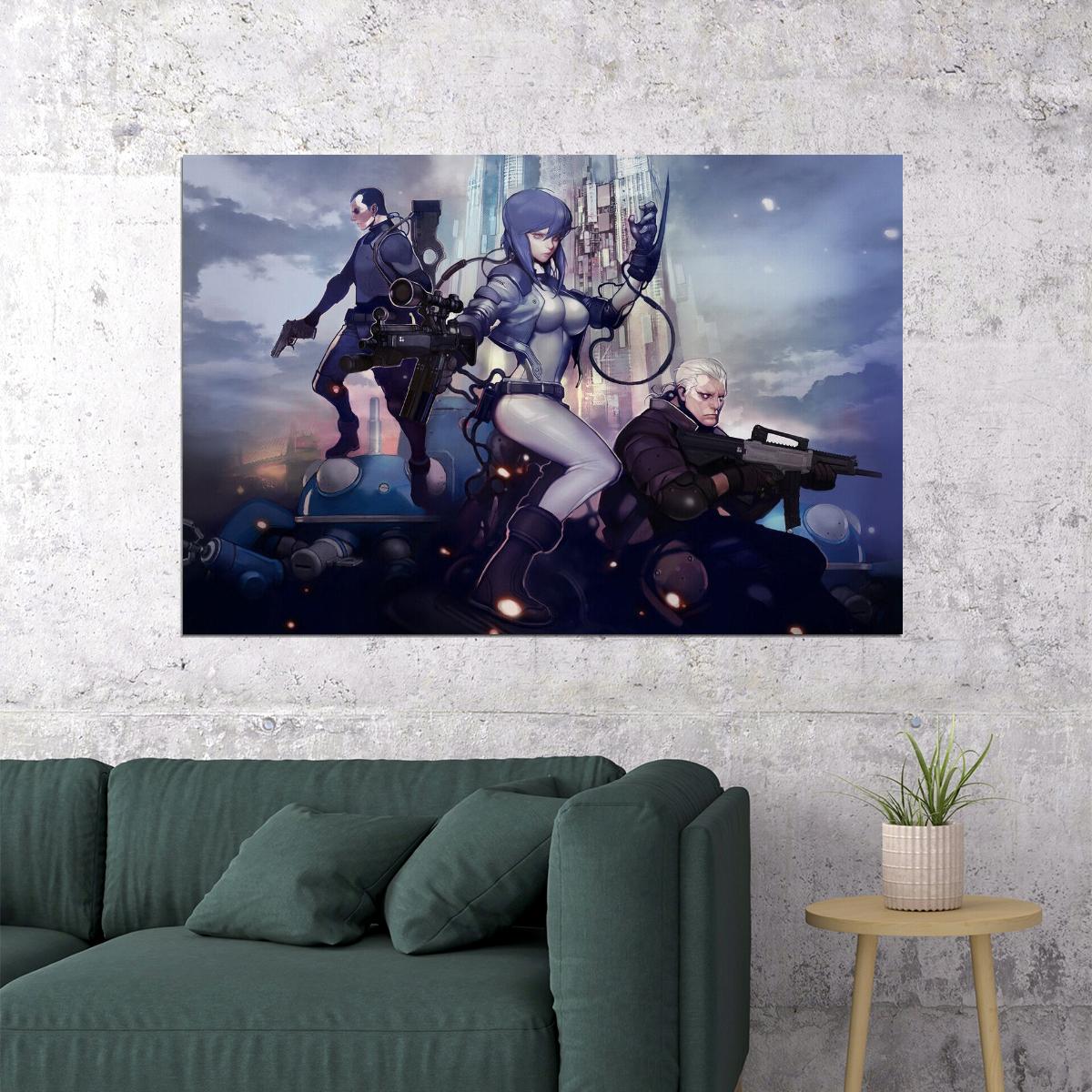 Ghost In The Shell Anime Poster Sci-fi Manga Art Cyberpunk Print