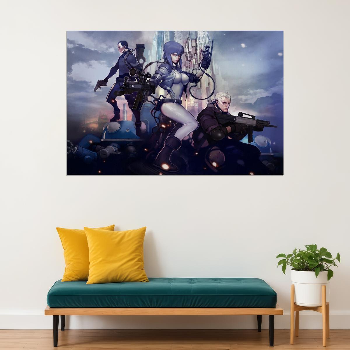 Ghost In The Shell Anime Poster Sci-fi Manga Art Cyberpunk Print