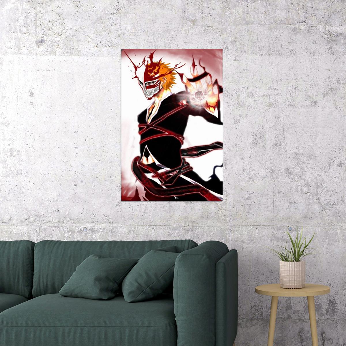 Bleach Ichigo Anime Poster Japanese Animation Wall Art Manga Series Print