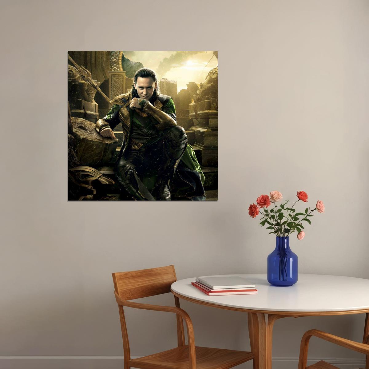 Asgard's Loki Poster Marvel Comics Supervillain Wall Art Comic Book And Movie Print