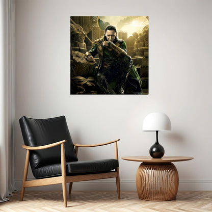 Asgard's Loki Poster Marvel Comics Supervillain Wall Art Comic Book And Movie Print