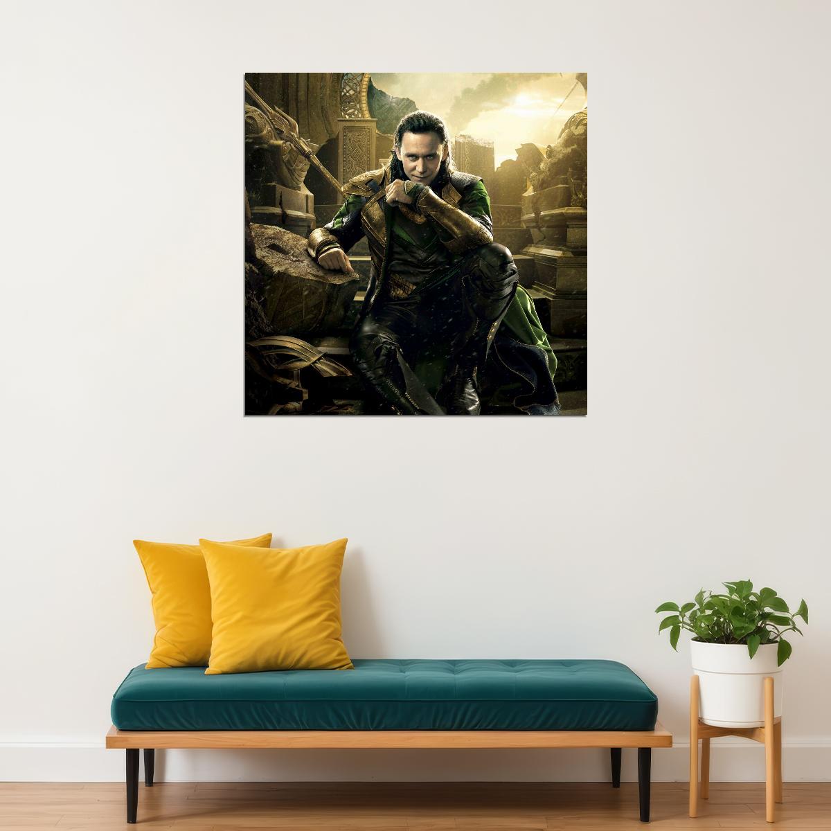 Asgard's Loki Poster Marvel Comics Supervillain Wall Art Comic Book And Movie Print