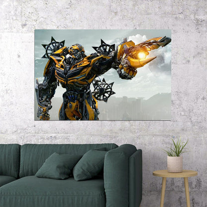 Transformers Sci-fi Movie Poster Iconic Epic Robot Battle Film Print