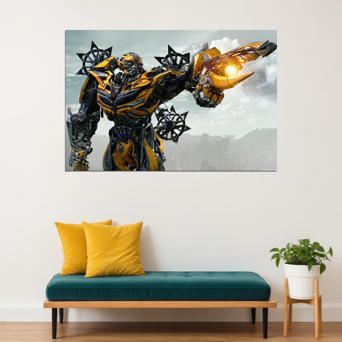 Transformers Sci-fi Movie Poster Iconic Epic Robot Battle Film Print