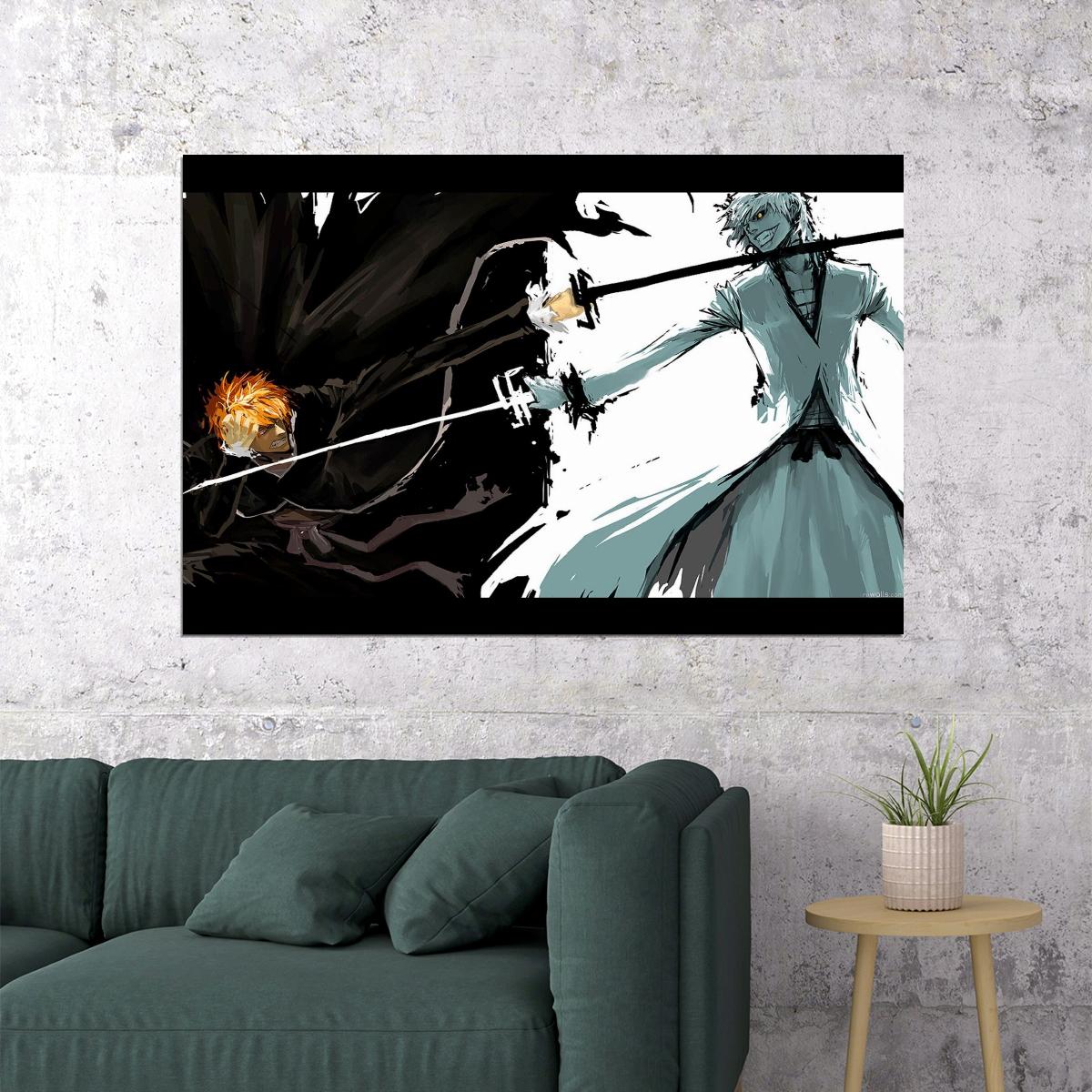 Bleach Ichigo Anime Poster Japanese Animation Wall Art Manga Series Print