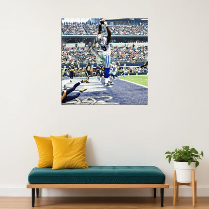 Dez Bryant Football Poster Nfl Star Wall Art Dallas Cowboys Sports Print