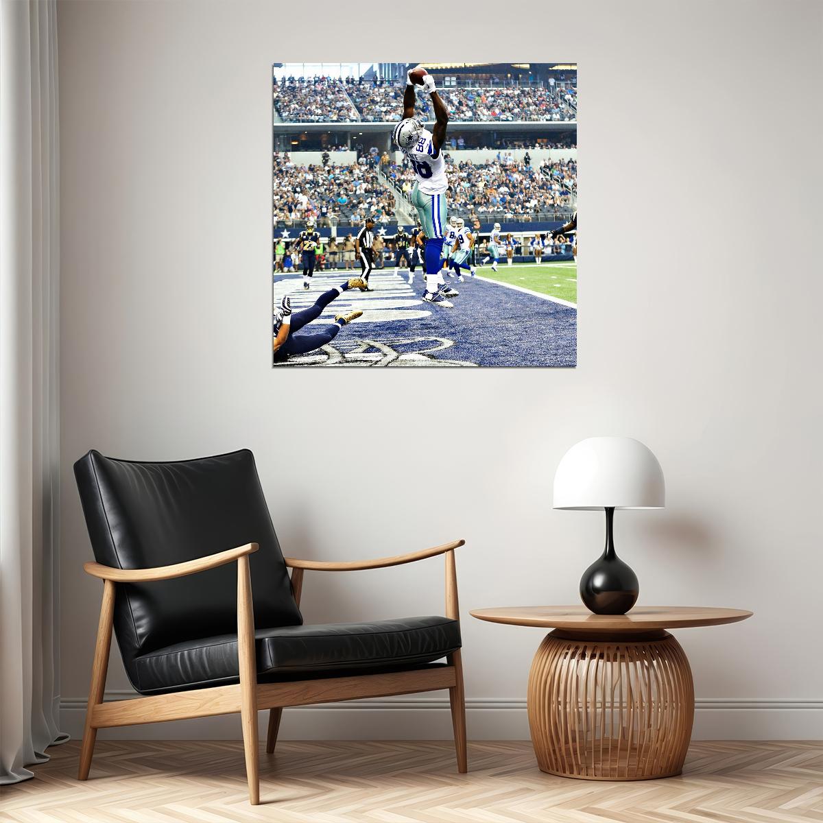 Dez Bryant Football Poster Nfl Star Wall Art Dallas Cowboys Sports Print