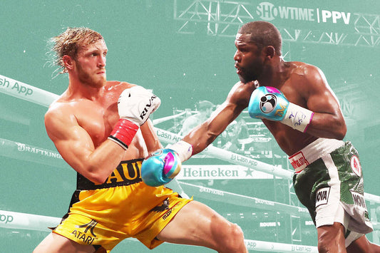 Jake Paul Vs. Floyd Mayweather Boxing Match Poster Sports Wall Art Iconic Celebrity Fight Print