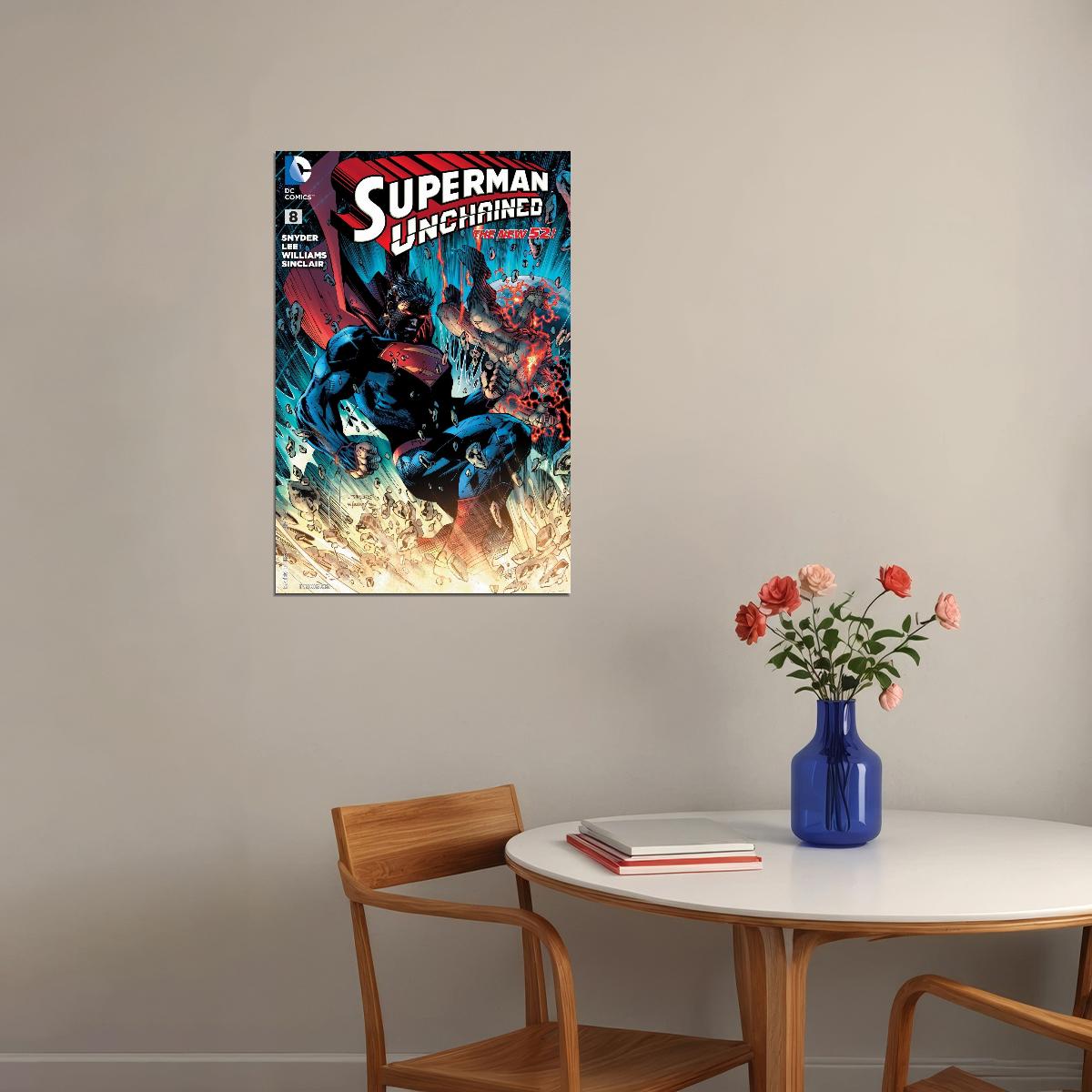 Superman Comic Book Poster Iconic Dc Superhero Wall Art - xonomax