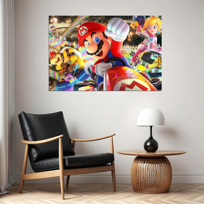 Mario Kart Video Game Poster Nintendo Gamer Wall Art