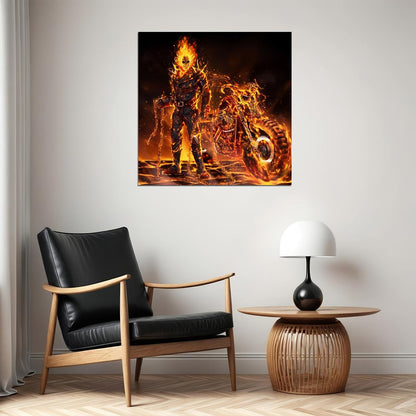Ghost Rider Movie Poster Marvel Superhero Film Wall Art Action Print - xonomax