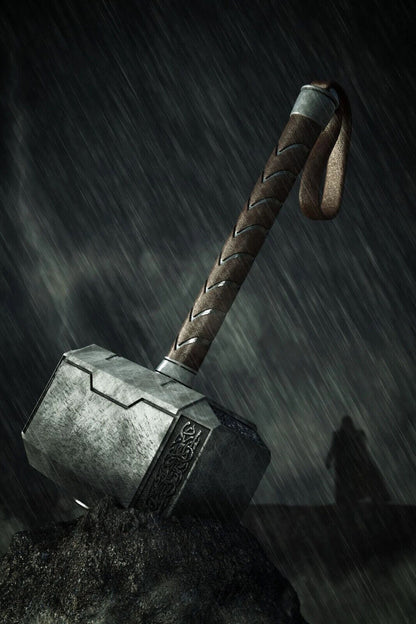 Thor Hammer Mjolnir Thor Movie Poster Iconic Marvel Superhero Art Epic Action Film Print - xonomax