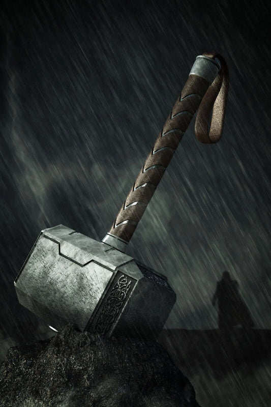 Thor Hammer Mjolnir Thor Movie Poster Iconic Marvel Superhero Art Epic Action Film Print - xonomax