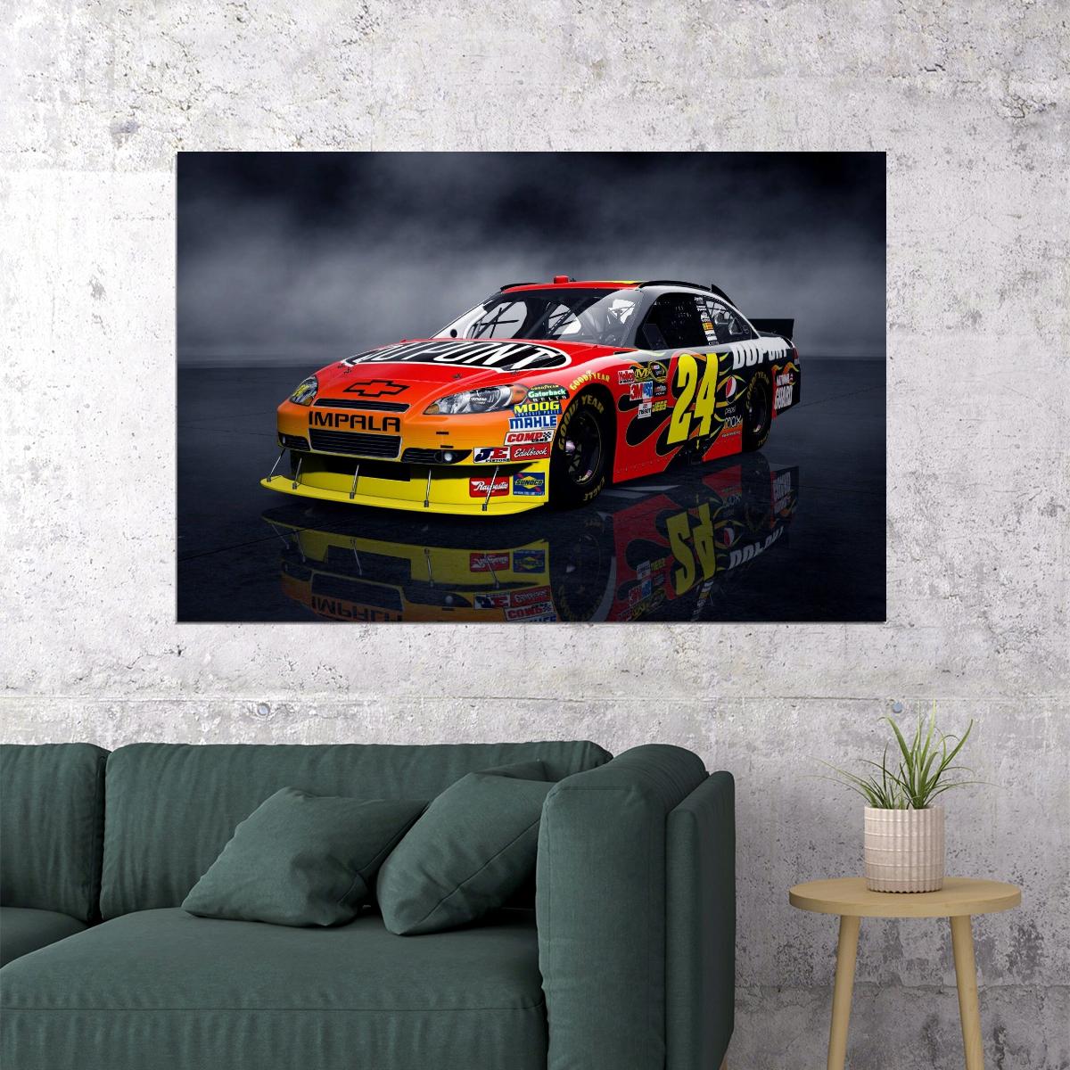 Jeff Gordon Impala Nascar Racing Poster Motorsports Vehicle Wall Art