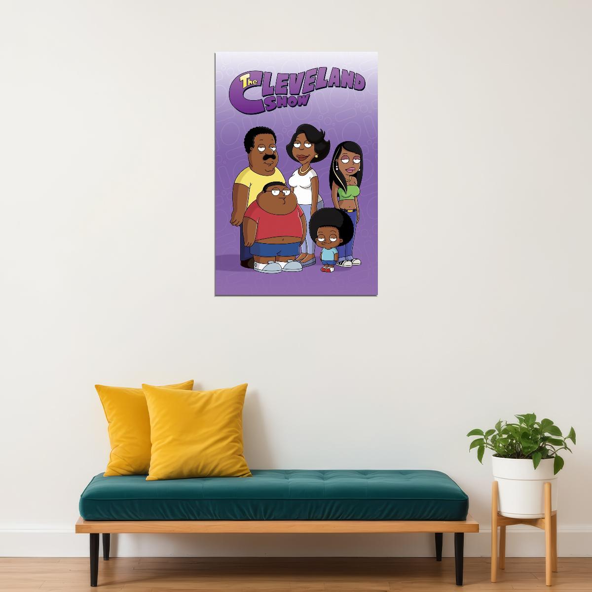 The Cleveland Show Tv Show Movie Poster Iconic Animated Comedy Art Print - xonomax