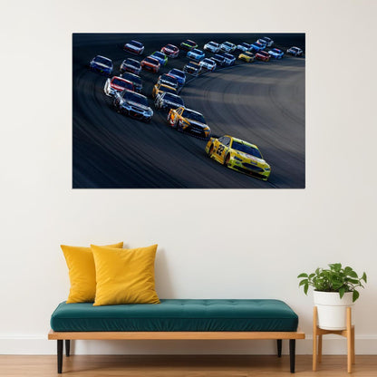 Nascar Racing Cars Poster Motorsports Sports Car Vehicle Wall Art