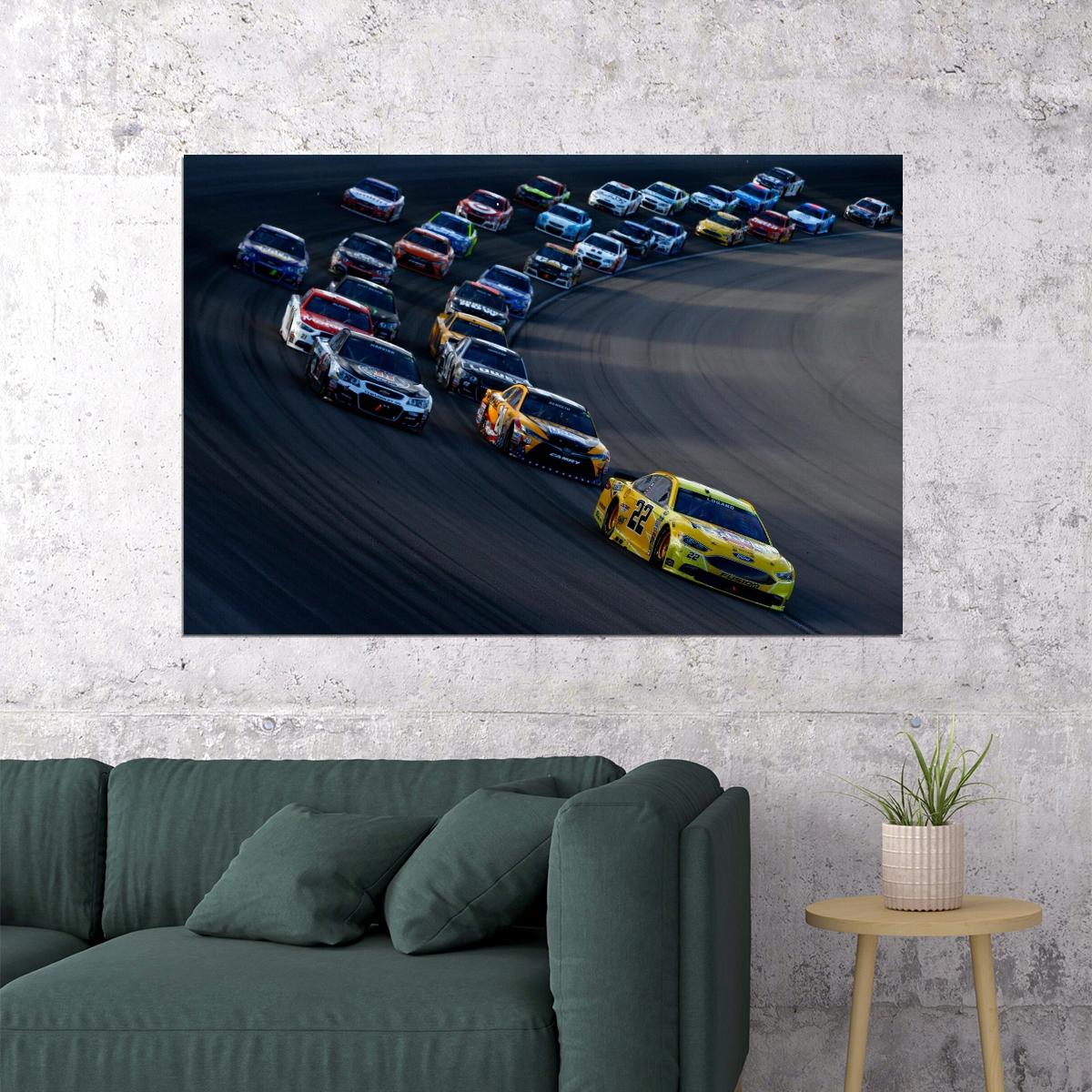 Nascar Racing Cars Poster Motorsports Sports Car Vehicle Wall Art