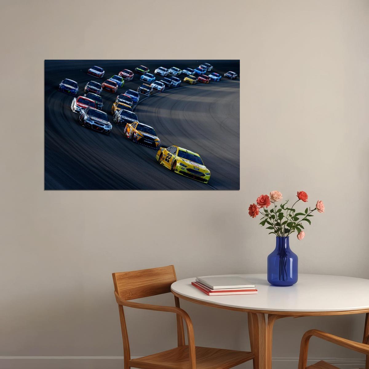 Nascar Racing Cars Poster Motorsports Sports Car Vehicle Wall Art