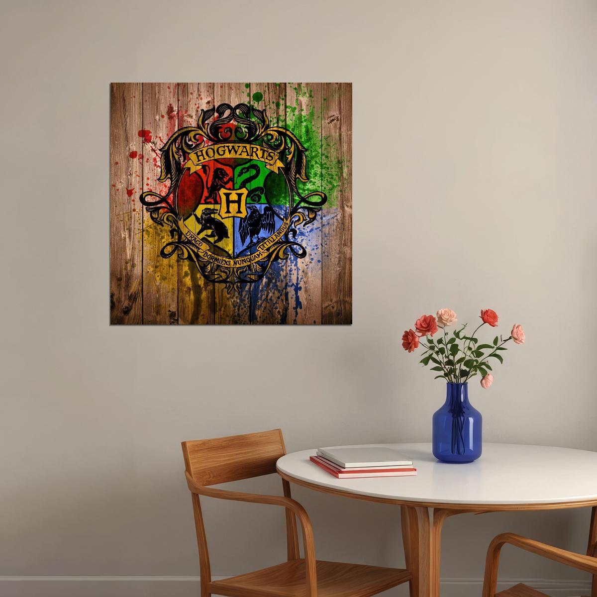 Harry Potter Hogwarts Castle Movie Poster Magic School Print Magic Fantasy Film Wall Art - xonomax