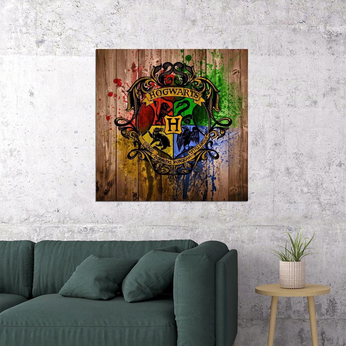 Harry Potter Hogwarts Castle Movie Poster Magic School Print Magic Fantasy Film Wall Art - xonomax