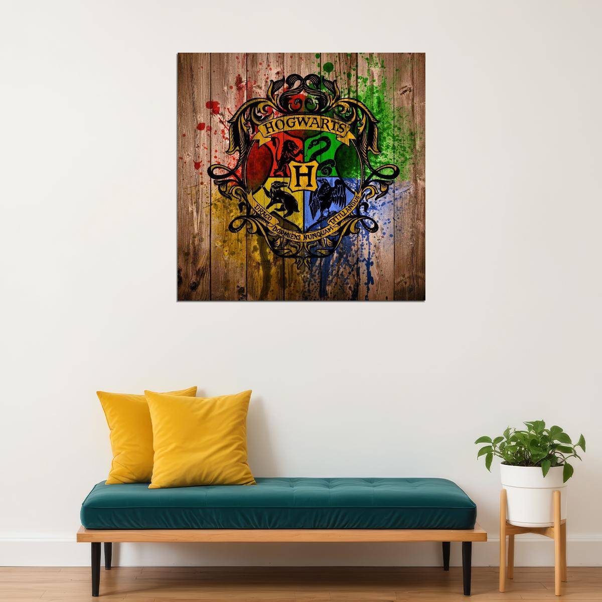 Harry Potter Hogwarts Castle Movie Poster Magic School Print Magic Fantasy Film Wall Art - xonomax