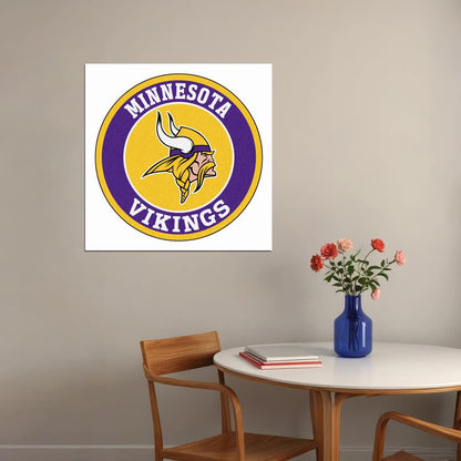 Minnesota Vikings Logo Poster Nfl Team Football Wall Art