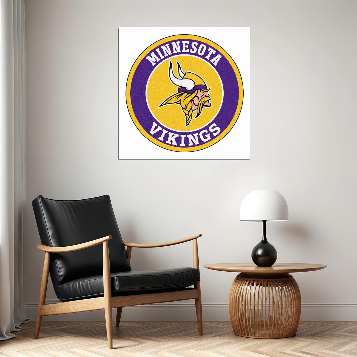 Minnesota Vikings Logo Poster Nfl Team Football Wall Art