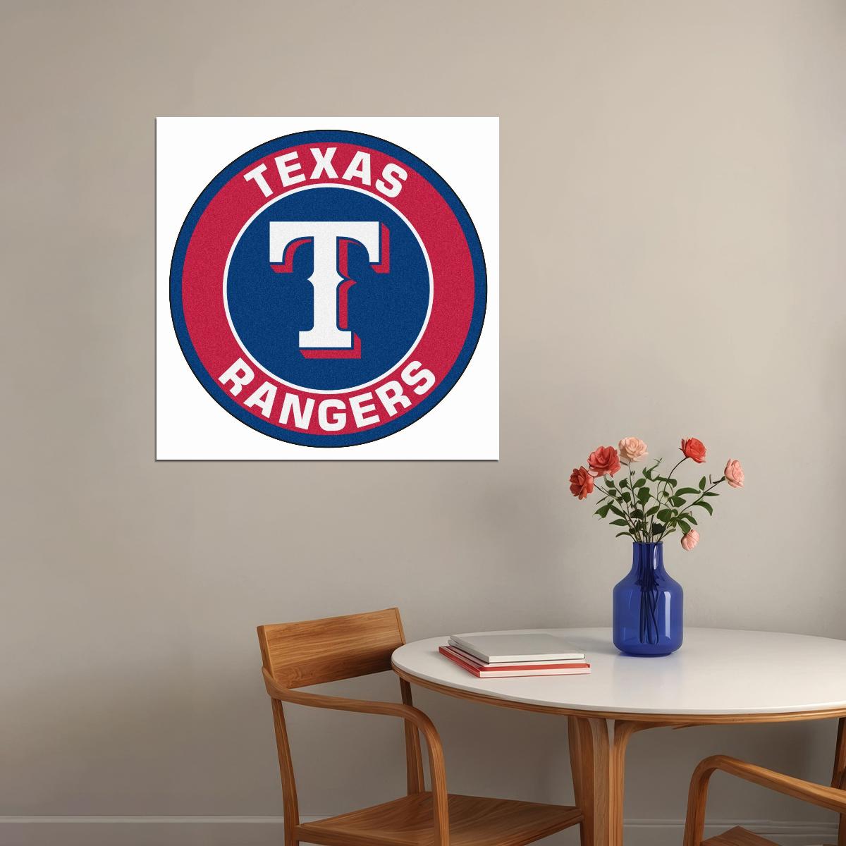 Texas Rangers Mlb Baseball Poster Iconic Team Sports Wall Art