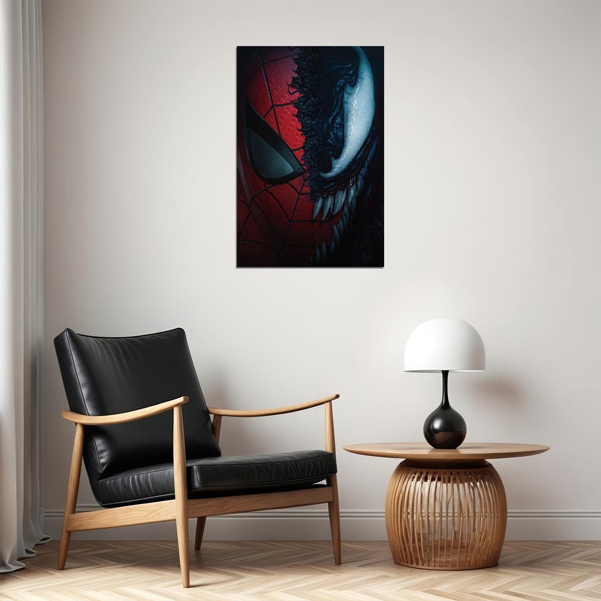 Spider-man & Venom Comic Book Poster Superheroes Vs Villain Print - xonomax