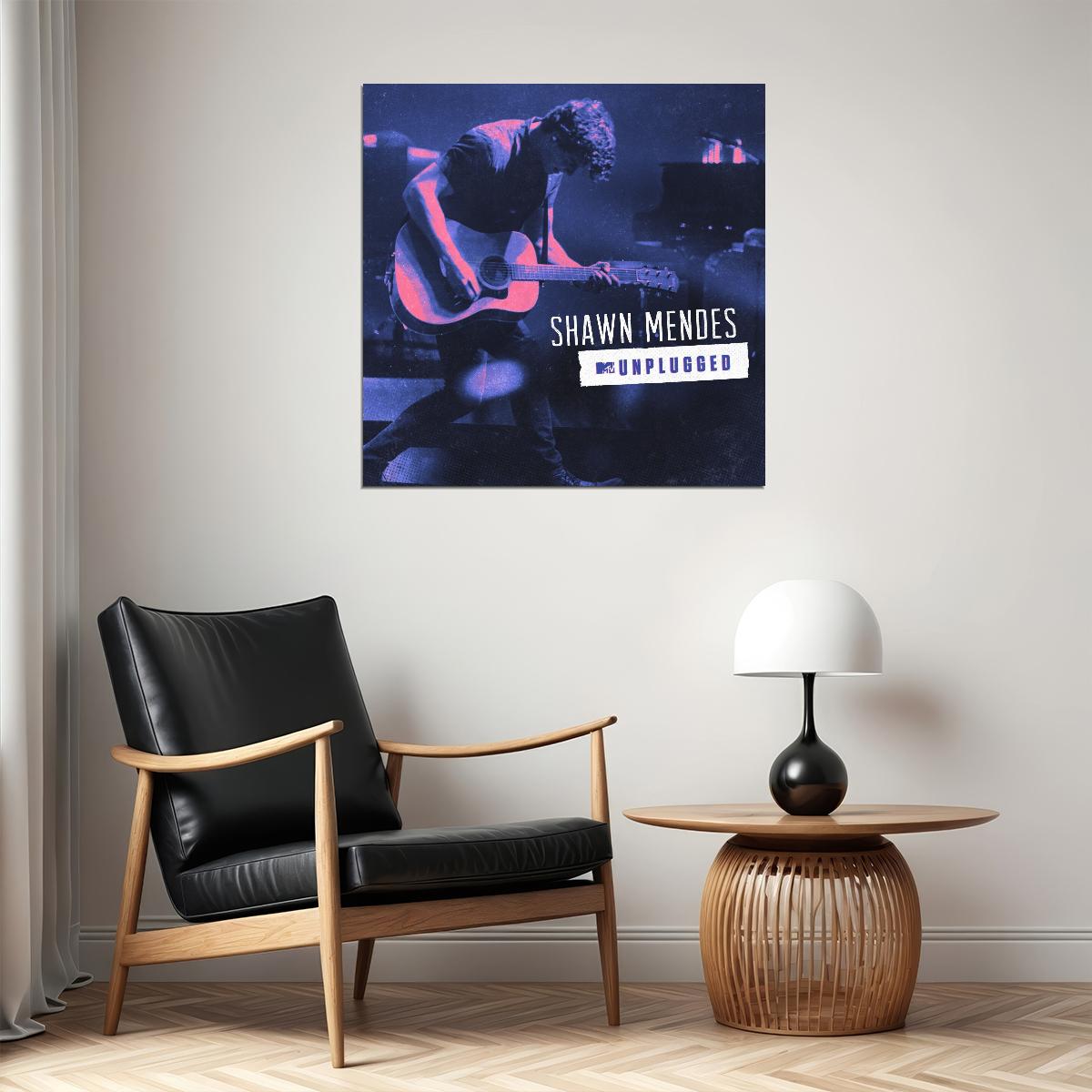 Shawn Mendes Unplugged Album Cover Art Music Poster Print - xonomax
