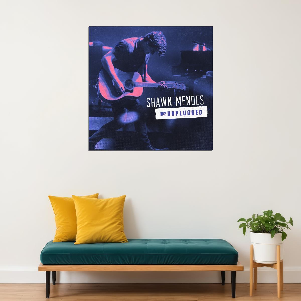 Shawn Mendes Unplugged Album Cover Art Music Poster Print - xonomax