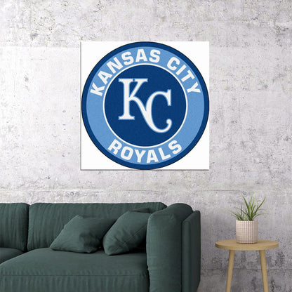 Kansas City Royals Logo Poster Mlb Team Wall Art