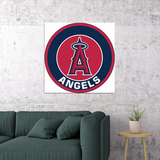 Los Angeles Angels Logo Poster Mlb Baseball Team Wall Art - xonomax