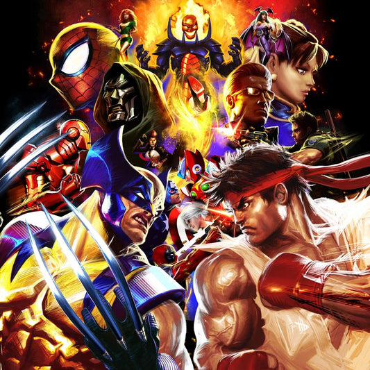 Marvel Vs. Capcom Video Game Poster Nintendo Gamer Wall Art