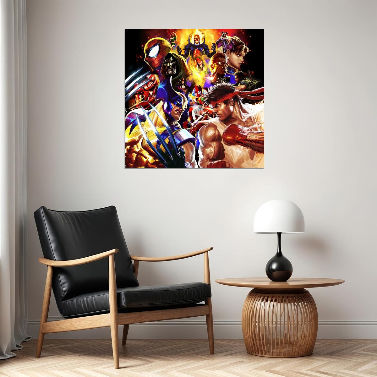 Marvel Vs. Capcom Video Game Poster Nintendo Gamer Wall Art