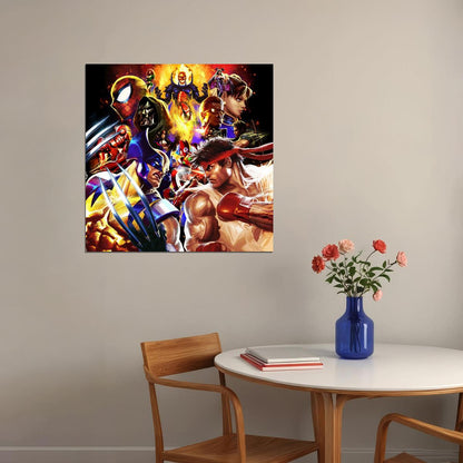 Marvel Vs. Capcom Video Game Poster Nintendo Gamer Wall Art