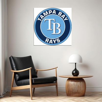 Tampa Bay Rays Logo Mlb Baseball Poster Iconic Team Sports Wall Art