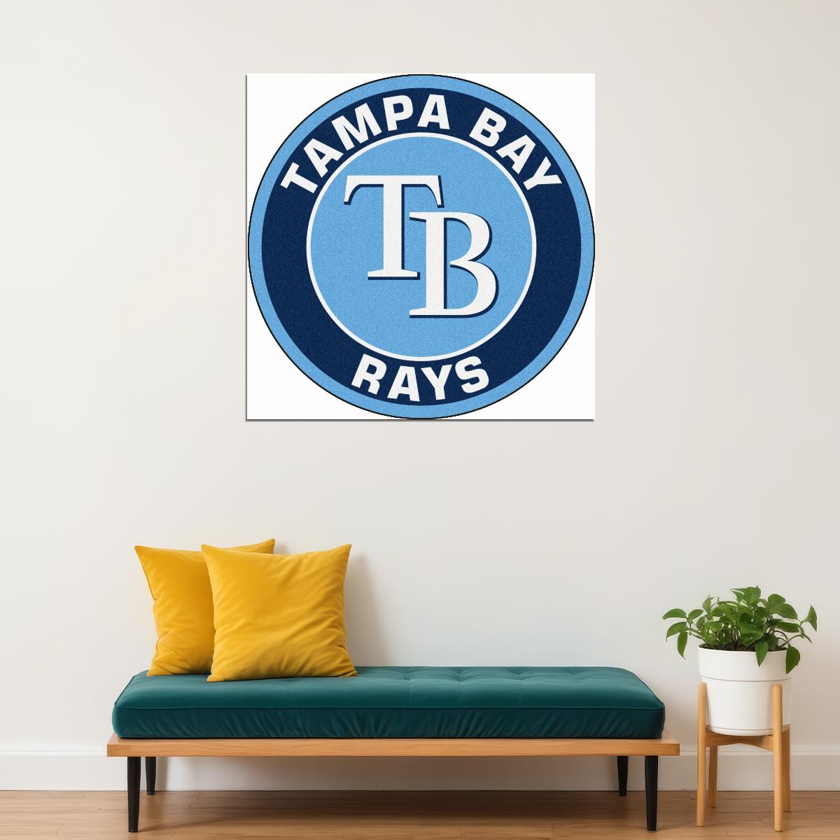 Tampa Bay Rays Logo Mlb Baseball Poster Iconic Team Sports Wall Art