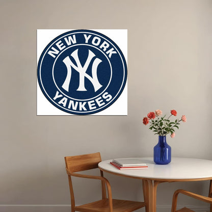 New York Yankees Logo Poster Mlb Team Wall Art