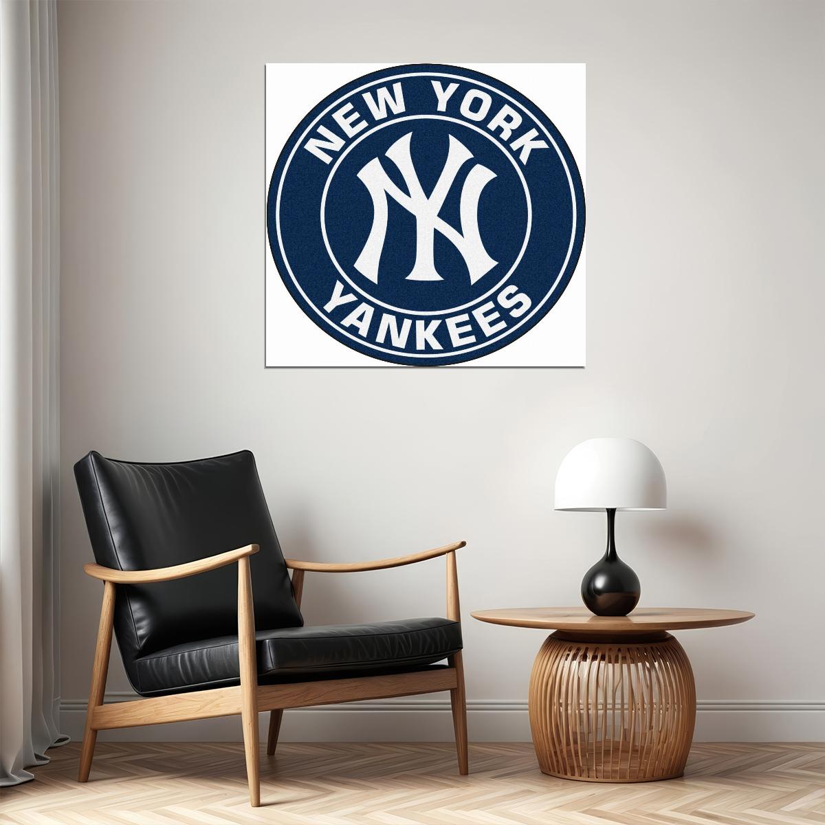 New York Yankees Logo Poster Mlb Team Wall Art