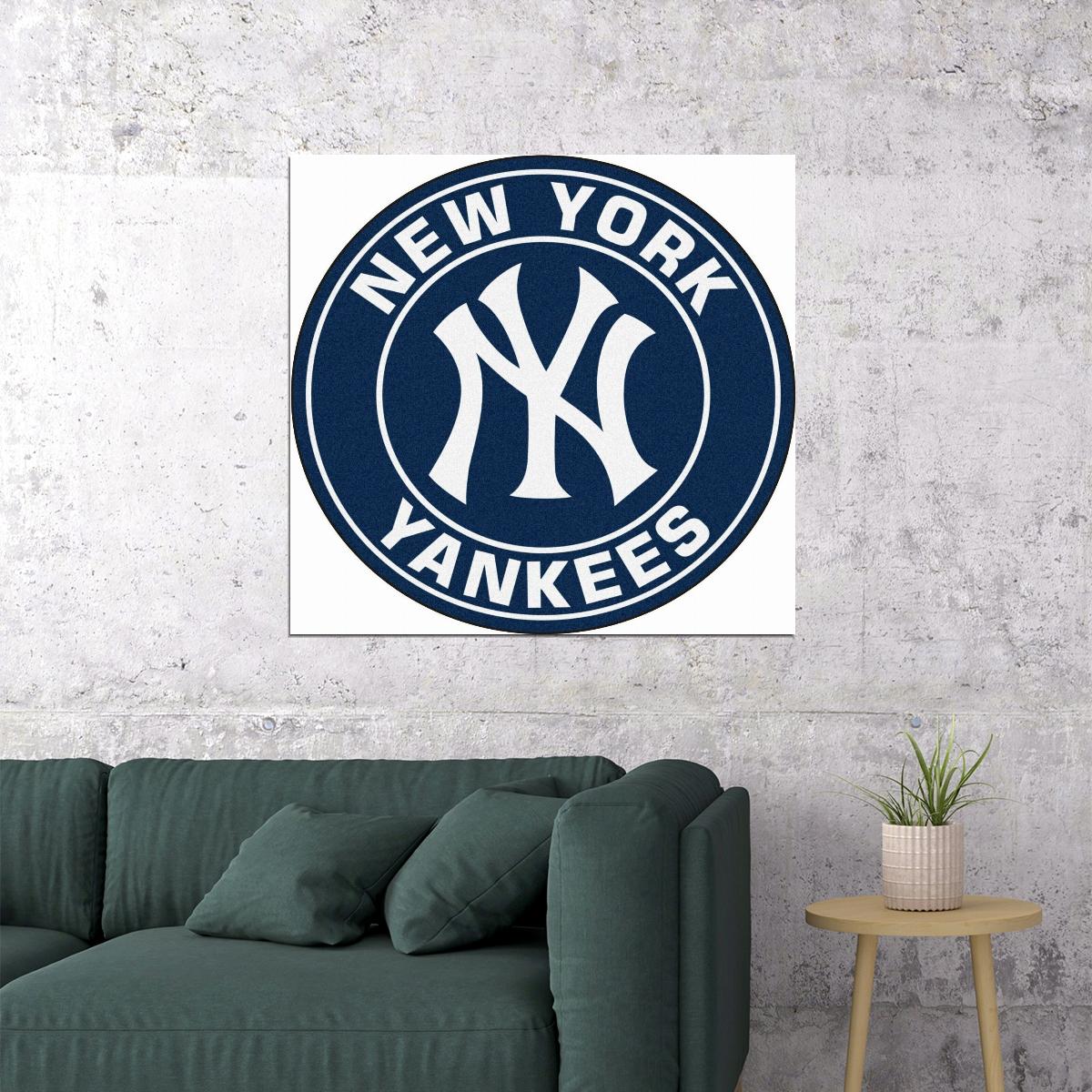 New York Yankees Logo Poster Mlb Team Wall Art