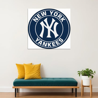 New York Yankees Logo Poster Mlb Team Wall Art