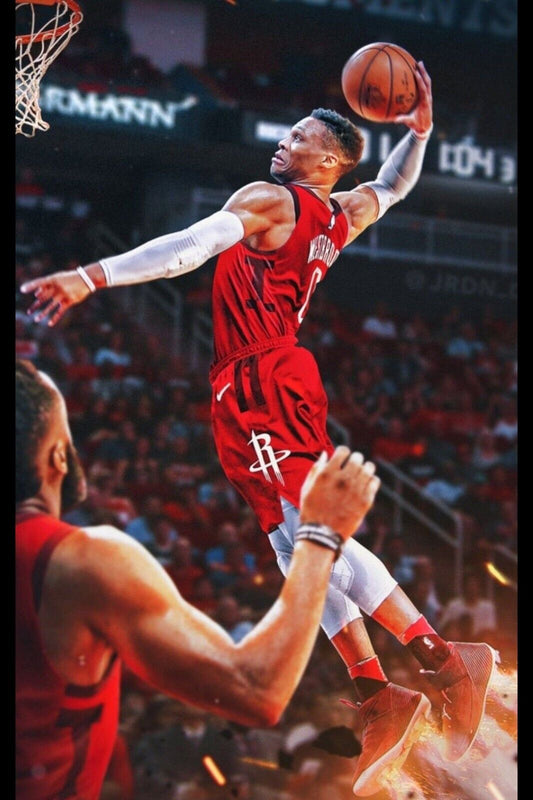 Russell Westbrook James Harden Nba Poster Famous Basketball Stars Motivational Sports Print